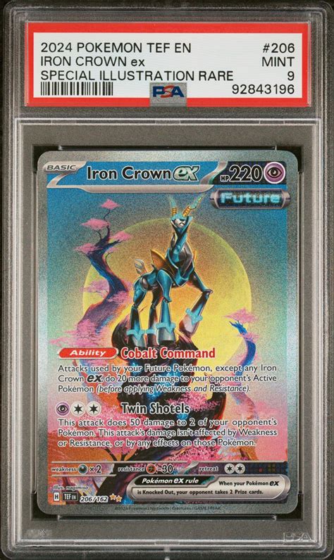 2024 Pokemon Tef En Temporal Forces 206 Iron Crown Ex PSA 9 GameStop