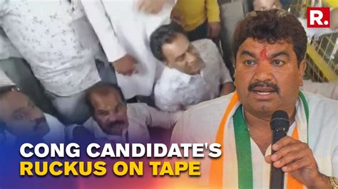 Watch Indore Mayoral Congress Candidate And Supporters Creates Ruckus