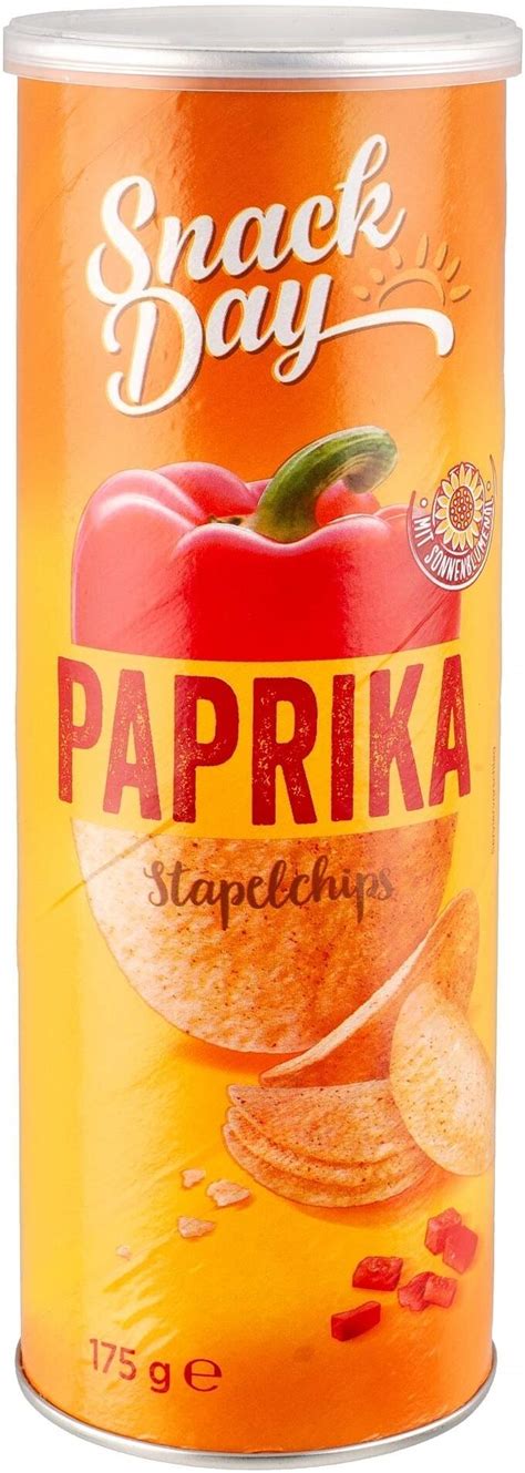 Lidl Snack Day Paprika Stapelchips 175 G Test 61 100 Befriedigend