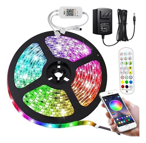 Fita Led Rgb Colorida Inteligente 15m Fonte Controle Parcelamento