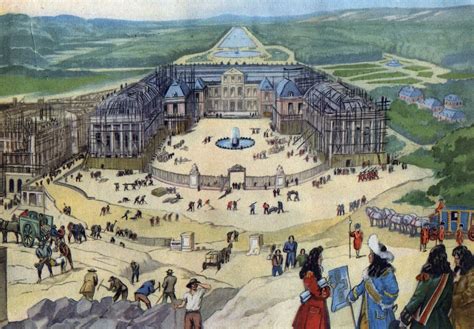 Bau des Schlosses von Versailles im Jahr 1678 nach den Plänen von Jules