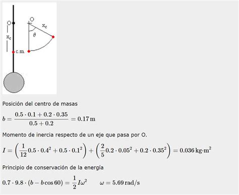 El P Ndulo De Un Reloj Est Formado Por Una Varilla De G Y Cm De