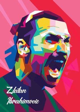 Zlatan Ibrahimovic Wpap Poster Picture Metal Print Paint By Ridwan