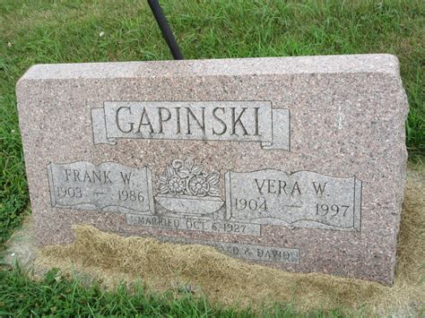 Vera Winifred Melick Gapinski 1904 1997 Find A Grave Memorial