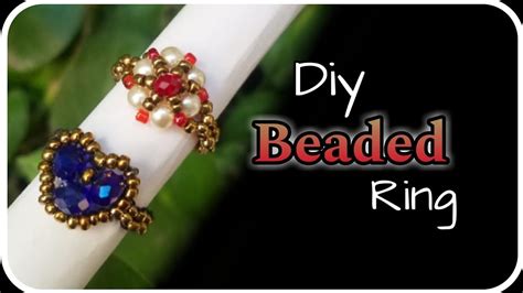 💍 Easy Beaded Ring Tutorial Diy Easy Beading मोतियों की अंगूठी बनाना موتیوں کی انگوٹھی بنانا