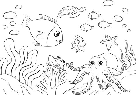 Fundo Do Mar Para Colorir E Imprimir FDPLEARN