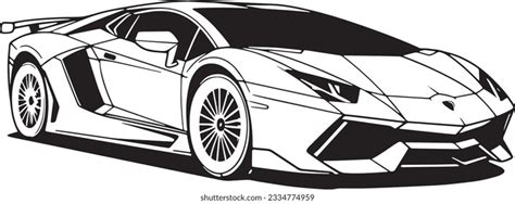 Lamborghini Outline: Over 40 Royalty-Free Licensable Stock ...