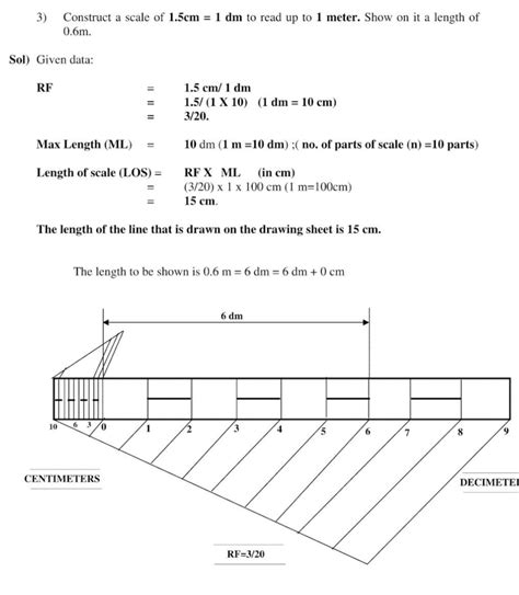 9 9 Construct A Comparative Scale Of 1 40 To Read Meters And Decimal