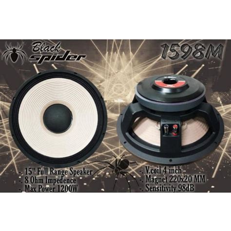 Jual Speaker Black Spider 1598 M New Subwoofer 15 Inch Black Spider