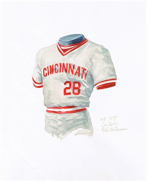 Cincinnati Reds 1975 Uniform Artwork This Is A Highly Deta Flickr