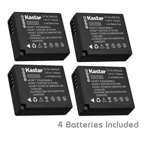 Kastar Replacement Battery For Panasonic Dmw Ble E Dmw Blg E Lumix