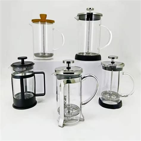 Borosilicate Glass Coffee French Press With 304 Stainless Steel