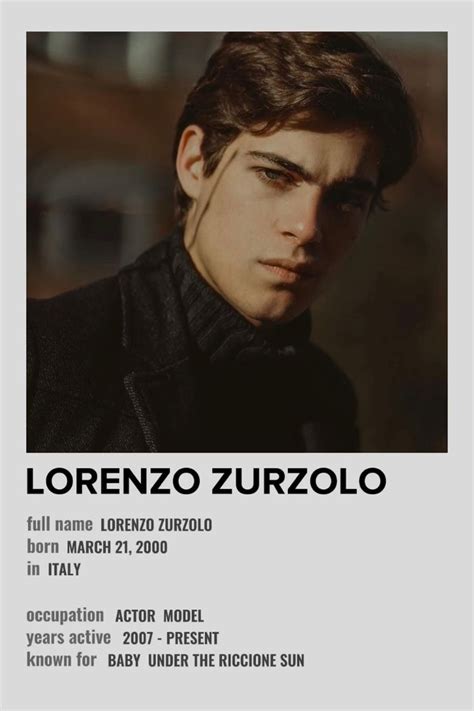 Lorenzo Zurzolo Minimalist Polaroid Celebrity Poster Made By