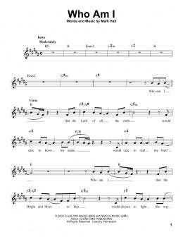 Who Am I Pro Vocal Print Sheet Music Now