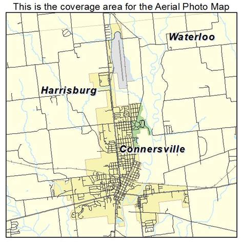 Aerial Photography Map of Connersville, IN Indiana