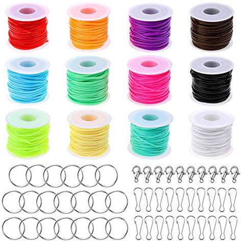 Lanyard String Cridoz Gimp String Kit With Rolls Plastic Lacing