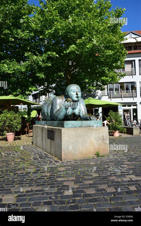 Sculpture Of A Lying Fat Naked Woman By Fernando Botero In Bamberg