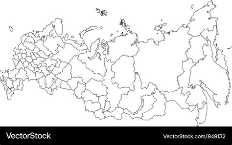 Map Of Russia Royalty Free Vector Image Vectorstock