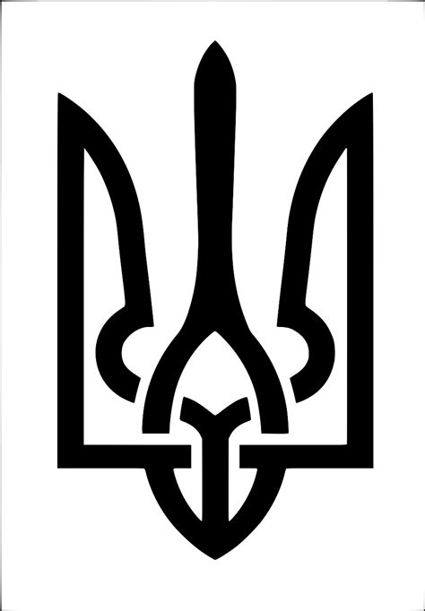 Svg Ukraine Stencil Coat Arms Free Svg Image Icon Svg Silh