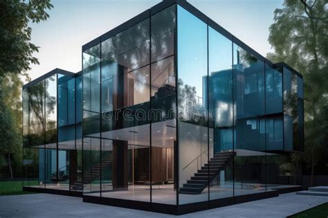 Modern Glass Building With Sleek Minimalist Exterior Details And