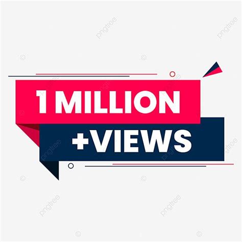 1 Million Clipart Vector, 1 Million Views Png, 1 Million Youtube ...