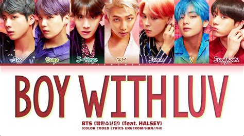 Bts 방탄소년단 작은 것들을 위한 시 Boy With Luv Feat Halsey Color Coded