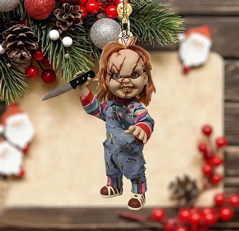 Scar Face Chucky 2D Flat Acrylic Pendant, Car Rearview Mirror ...