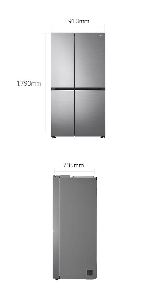 L Side By Side Fridge In Silver Finish Gc B Slvl Lg My