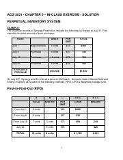 Ch 5 In Class Exercise SOLUTION Pdf ACG 2021 CHAPTER 5 IN CLASS