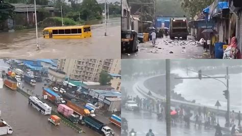 Heavy Rain In Mumbai Hinders Daily Life With Waterlogging Woes Imd