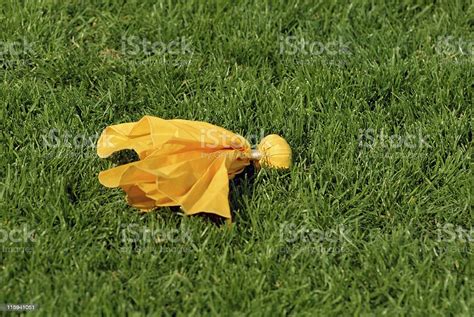 American Football Referees Foul Flag Stock Photo Download Image Now