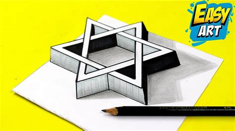 Como Dibujar una ESTRELLA 3D Imposible Ilusión Óptica para