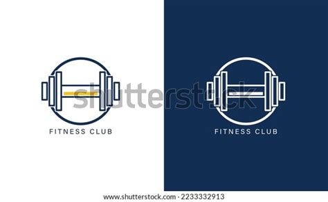 Fitness Club Logo Template Simple Design Stock Vector Royalty Free