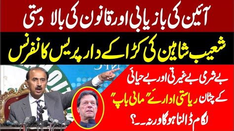 Pti Shoaib Shaheen Aggressive Press Conference In Supreme Court