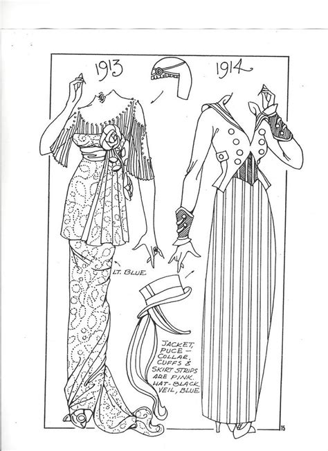 Pin By Abbaton Abberday On Coloring Pages Paper Dolls Fashion 1910