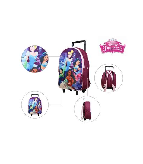 Bagtrotter Sac Dos Roulettes Disney Princesses Cm Multicolore