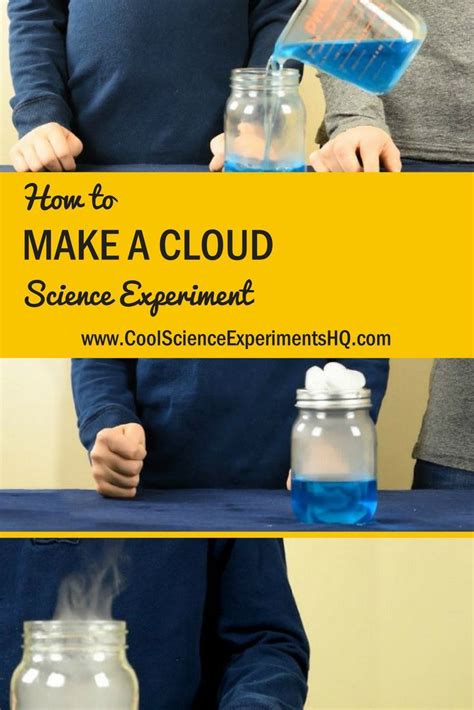 Make A Cloud Form In A Jar Science Experiment Cool Science