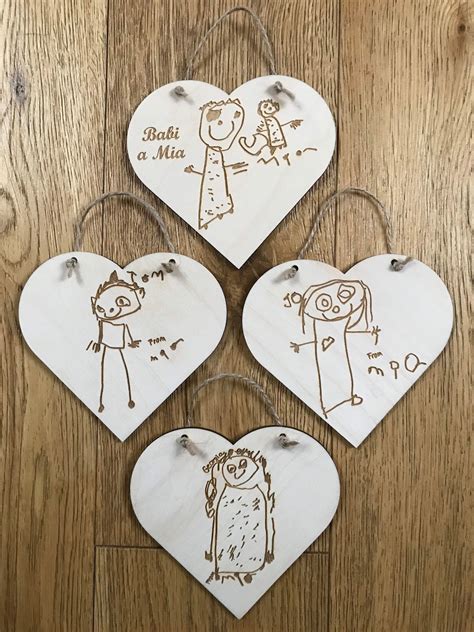 Personalised Wooden Heart Hangingdecorationhome Decor With Etsy