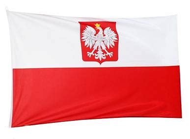 Flaga Polski z GODŁEM Święto Flagi Konstytucji Flaga Dekoracja Święto