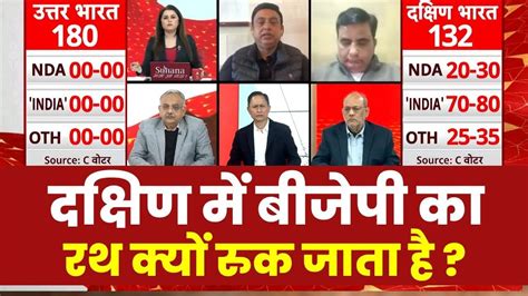 Abp C Voter Opinion Poll दक्षिण में बीजेपी कैसे पड़ जाती है कमजोर Breaking Abp News