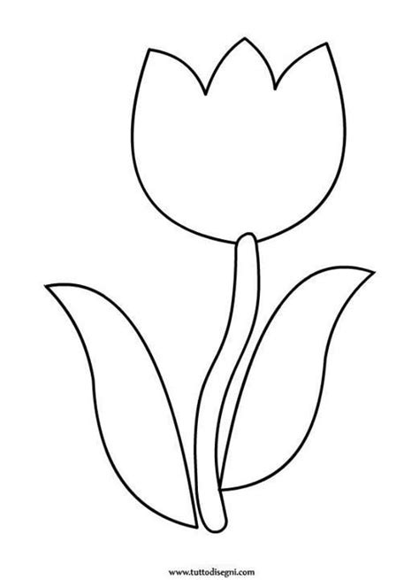 Tulipan B8B Modello Di Fiore Disegni Da Colorare Ghirlande Con