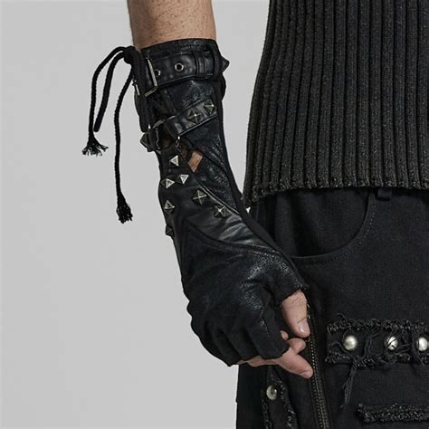 PUNK RAVE Fingerless End Time Gloves BOUDOIR NOIR