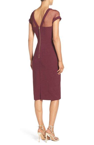 Maggy London Illusion Yoke Crepe Cocktail Dress Nordstrom Nordstrom