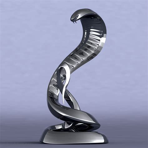 metal snake sculpture - custom mirrored animal sculptures