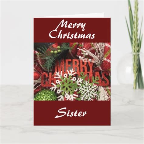 Merry Christmas To My Sister Card