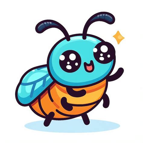 Premium Vector Colorful Cute Bug Hand Drawn Vector Illustration