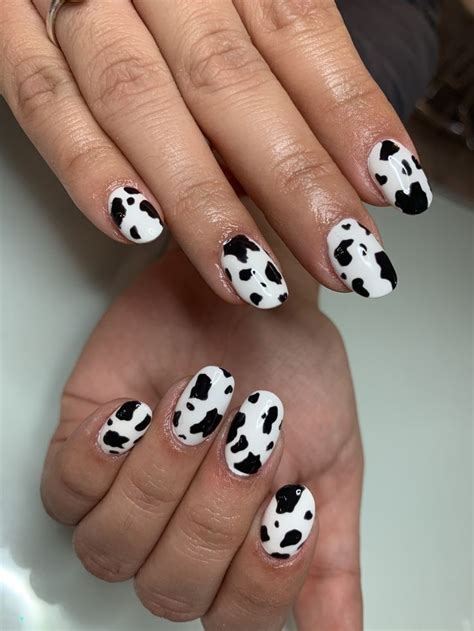 Cow Print Gel Nails Mary D Nails