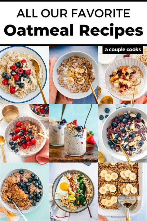 An Advertisement For Oatmeal Is Shown With Images Of Different Foods