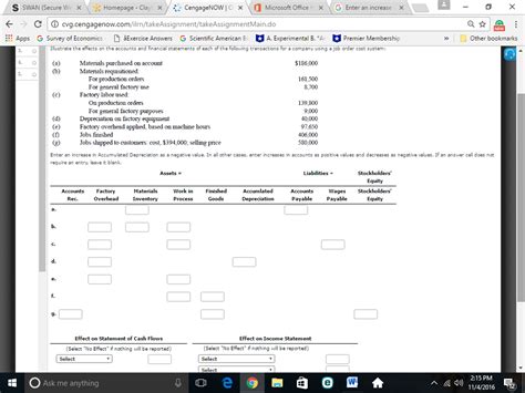 Solved Illustrate The Effects On The Accounts And Financial