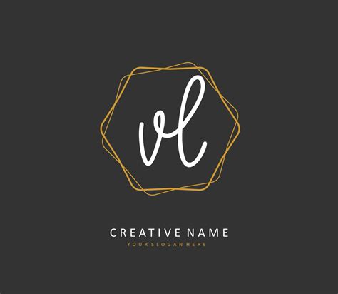 Vl Initial Letter Handwriting And Signature Logo A Concept Handwriting